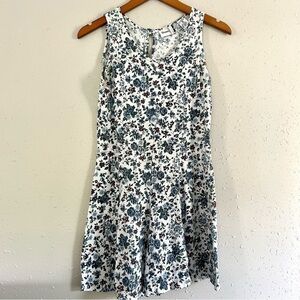 🦋 Bonnie Evans Vintage White Floral Romper 90s Retro Small
